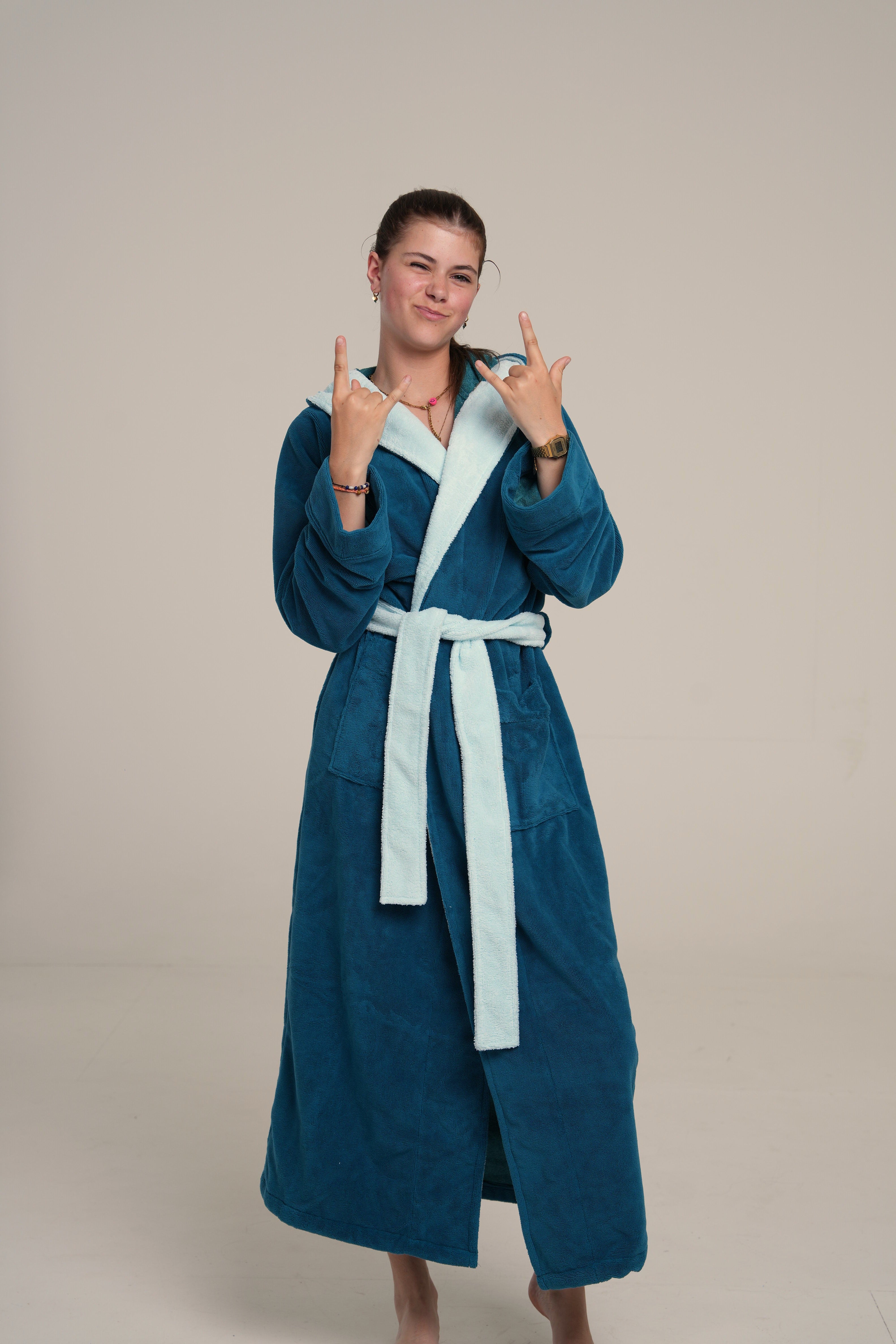 Peignoir « Harry » en pétrole