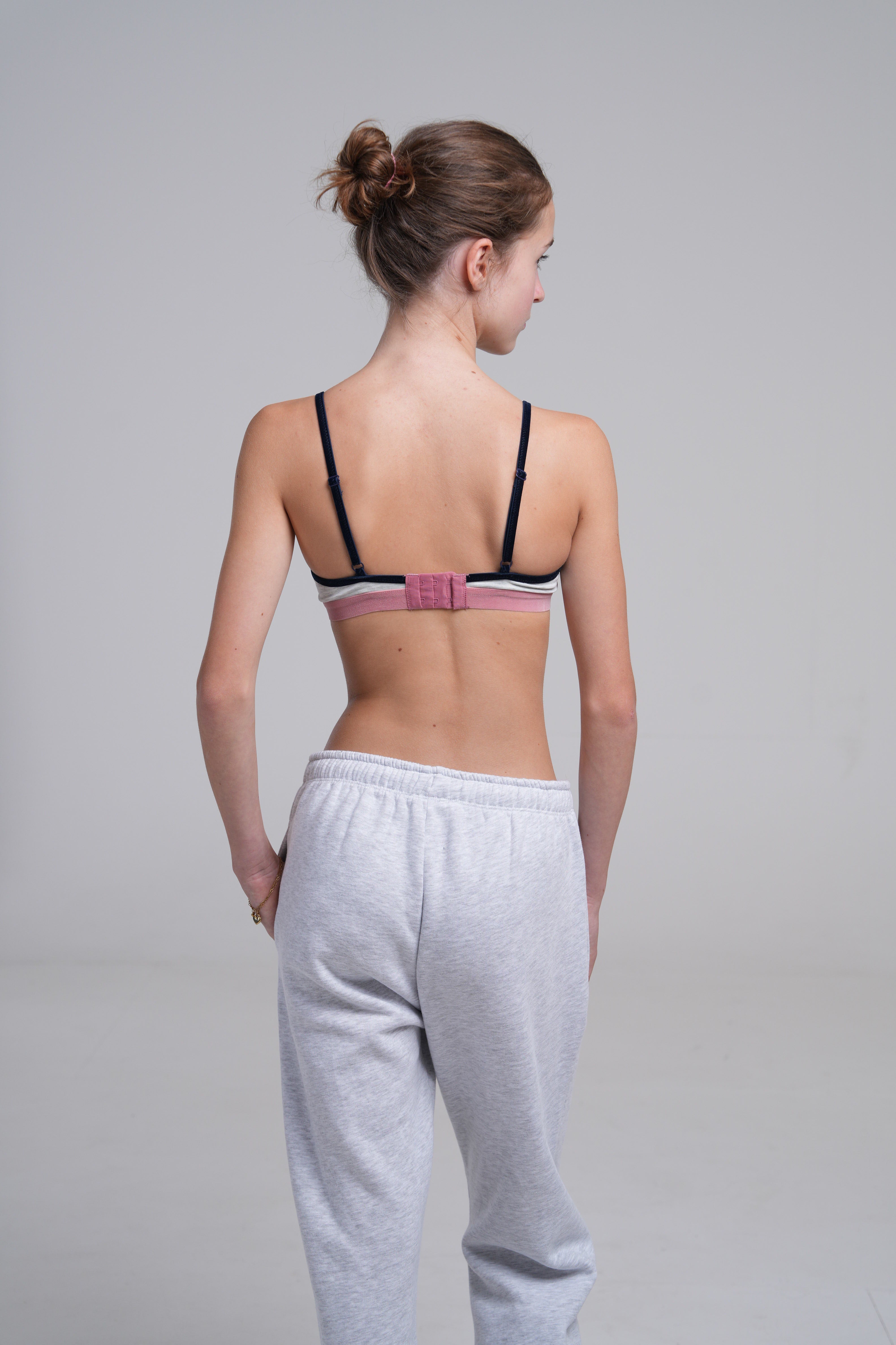 Bretelles droites Alex en gris et bleu