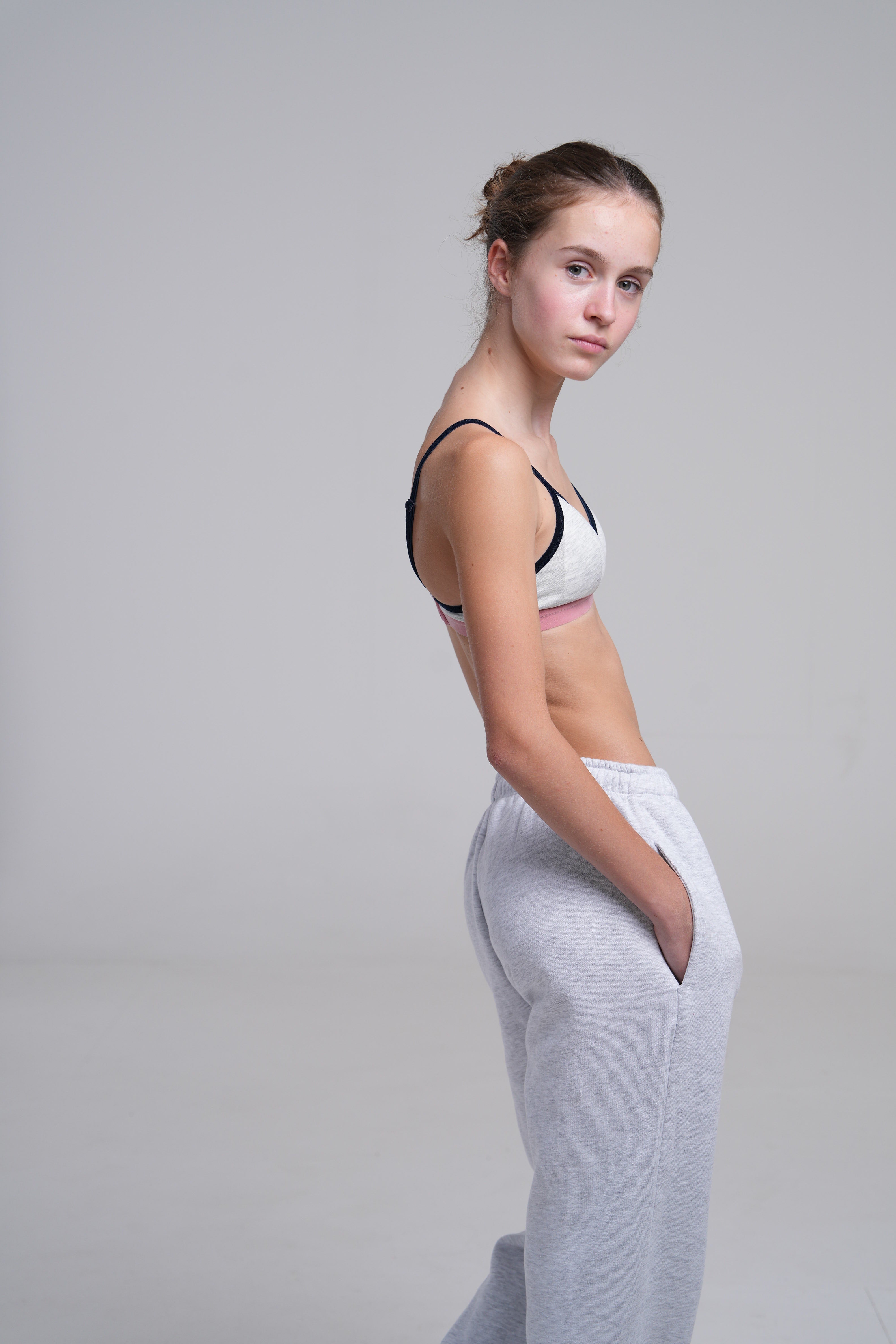 Bretelles droites Alex en gris et bleu