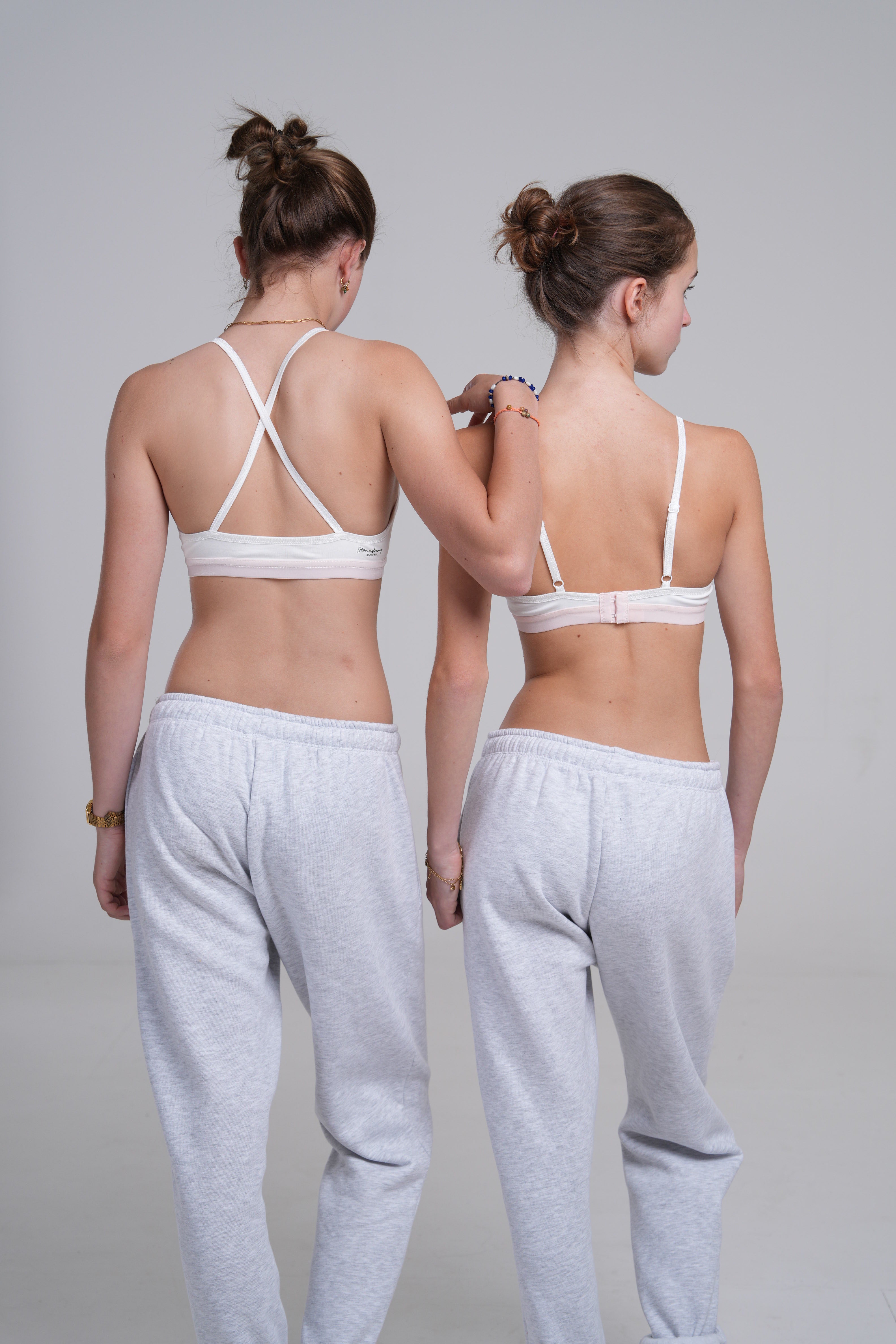 Bretelles droites Alex en Basic White