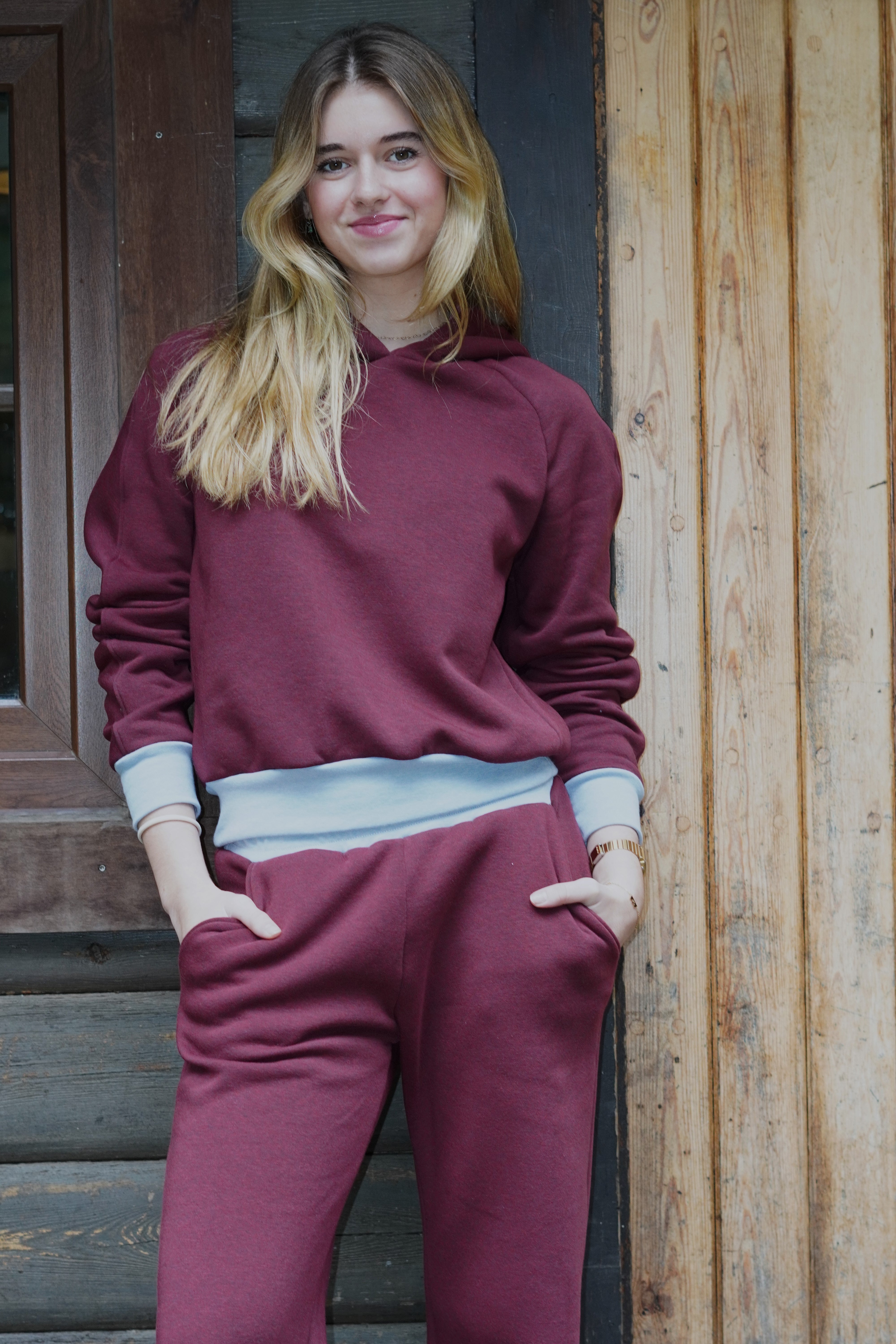 Jogging Marcel en bordeaux (Précommande)