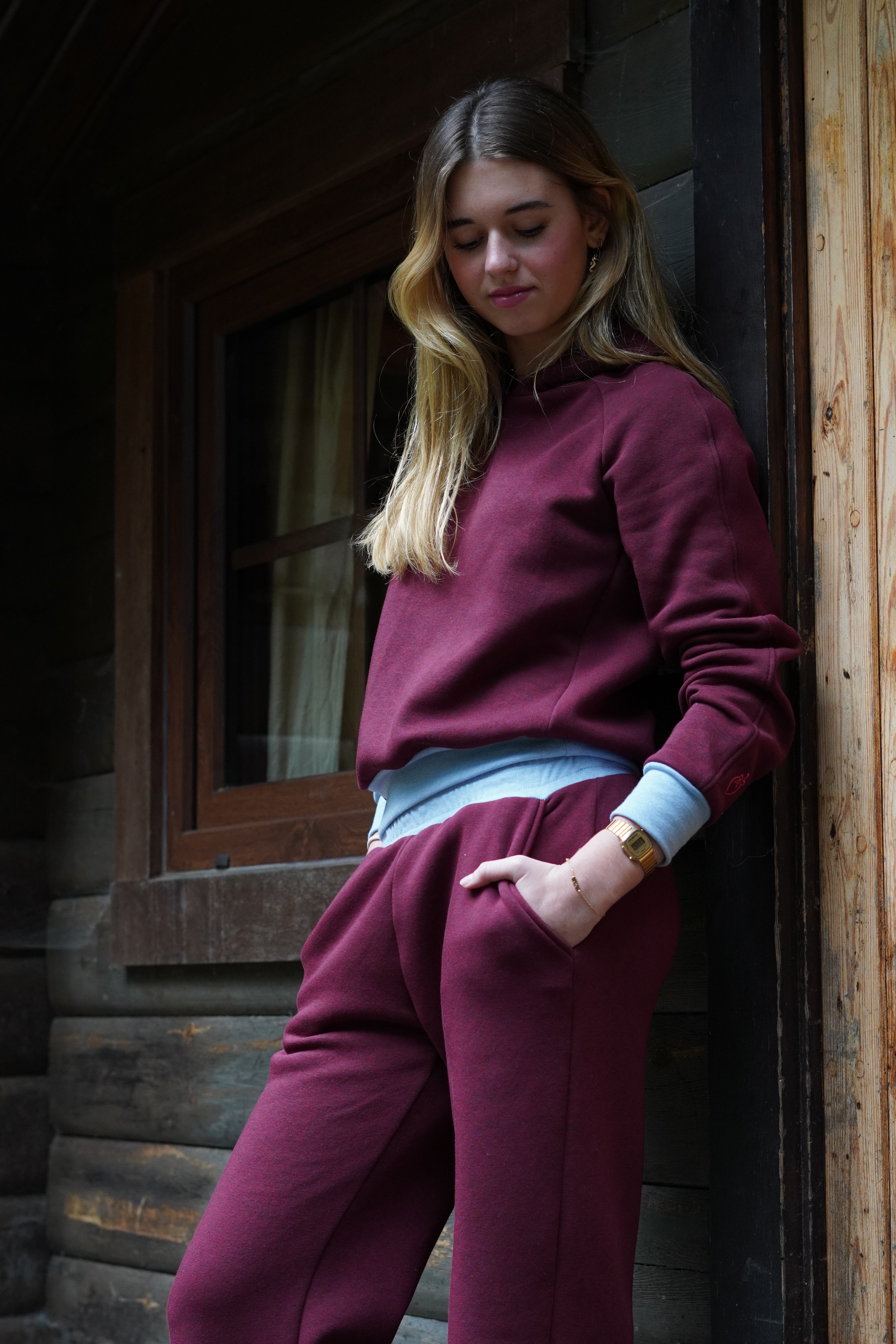 Jogging Marcel en bordeaux (Précommande)