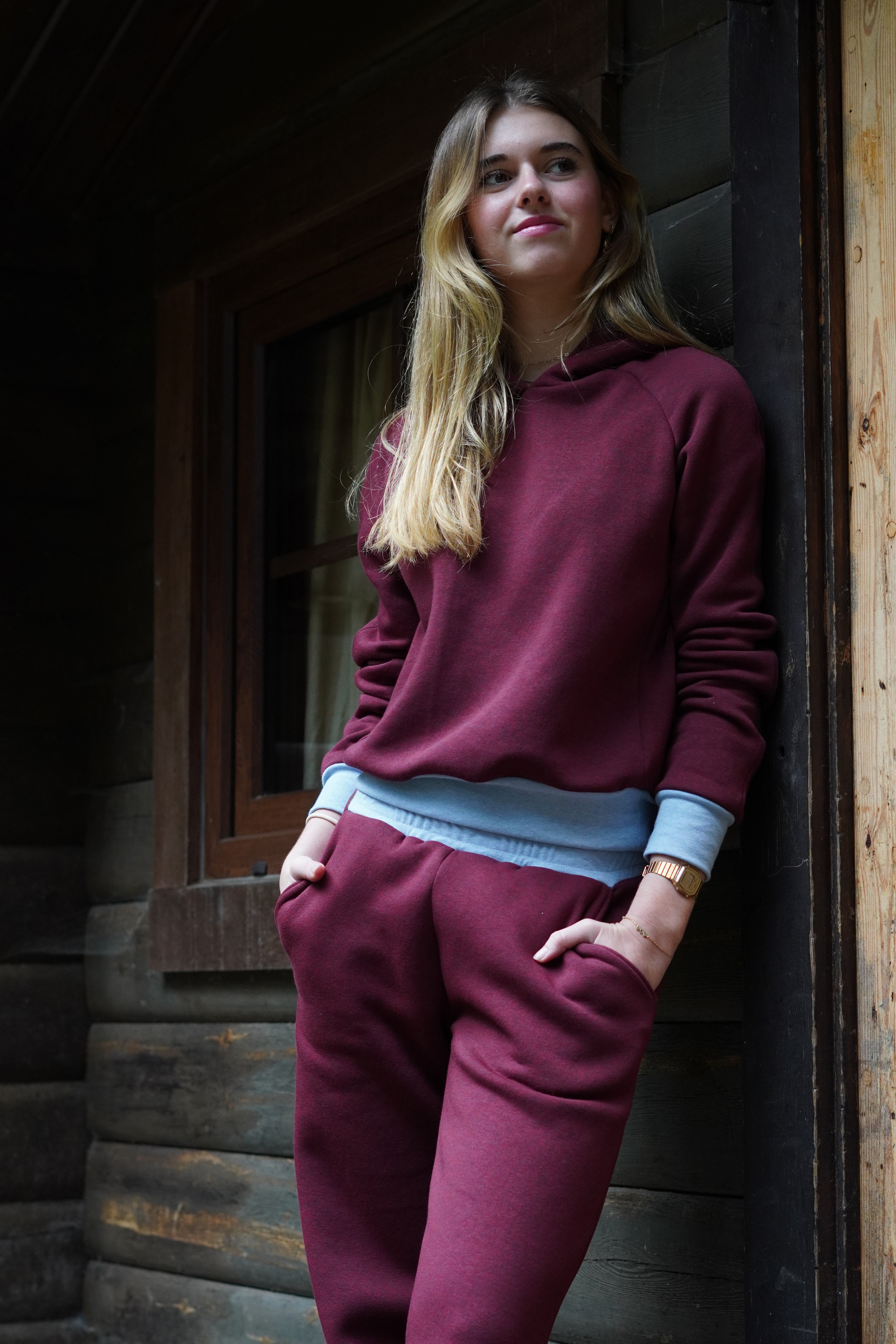 Jogging Marcel en bordeaux (Précommande)