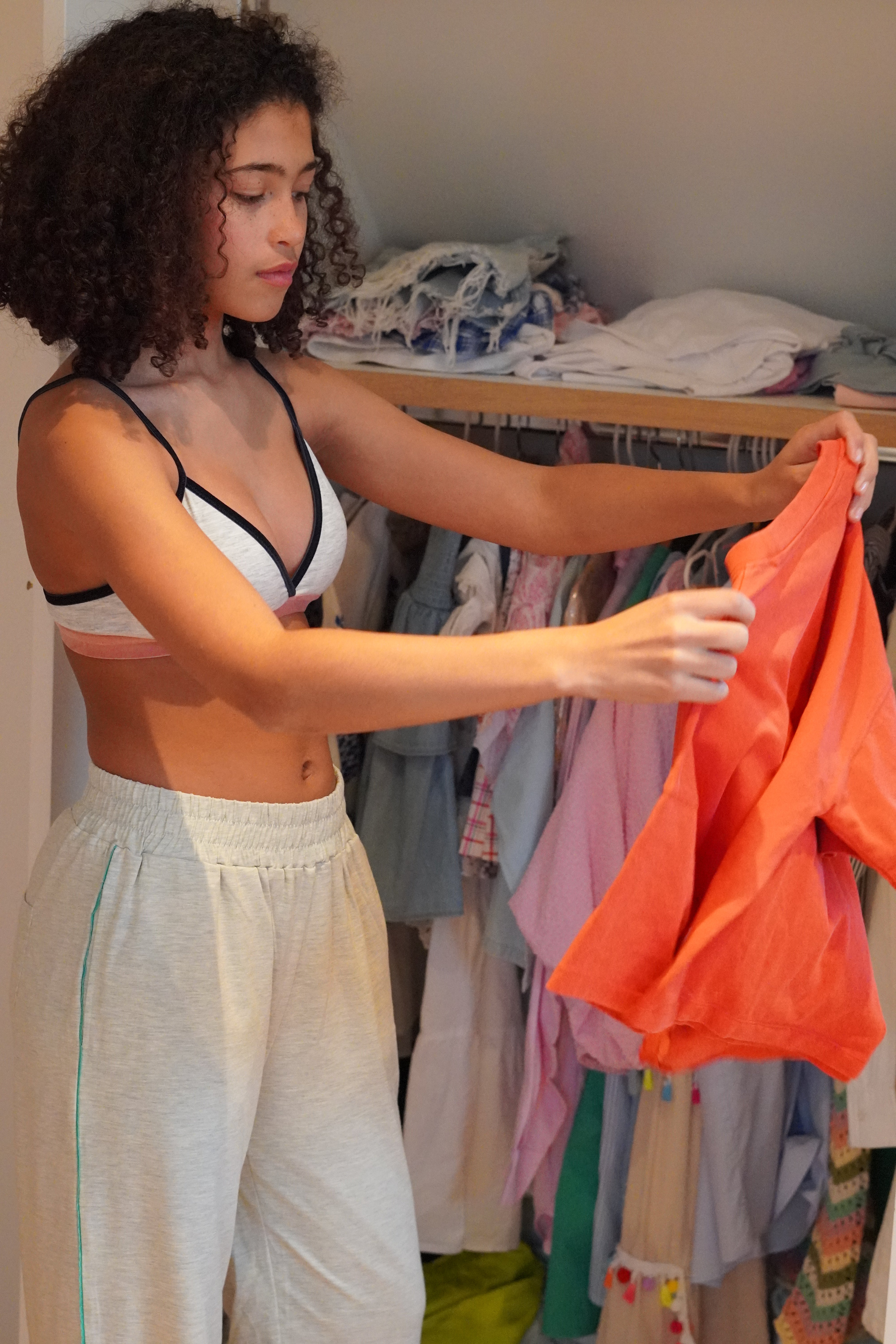 Bretelles droites Alex en gris et bleu