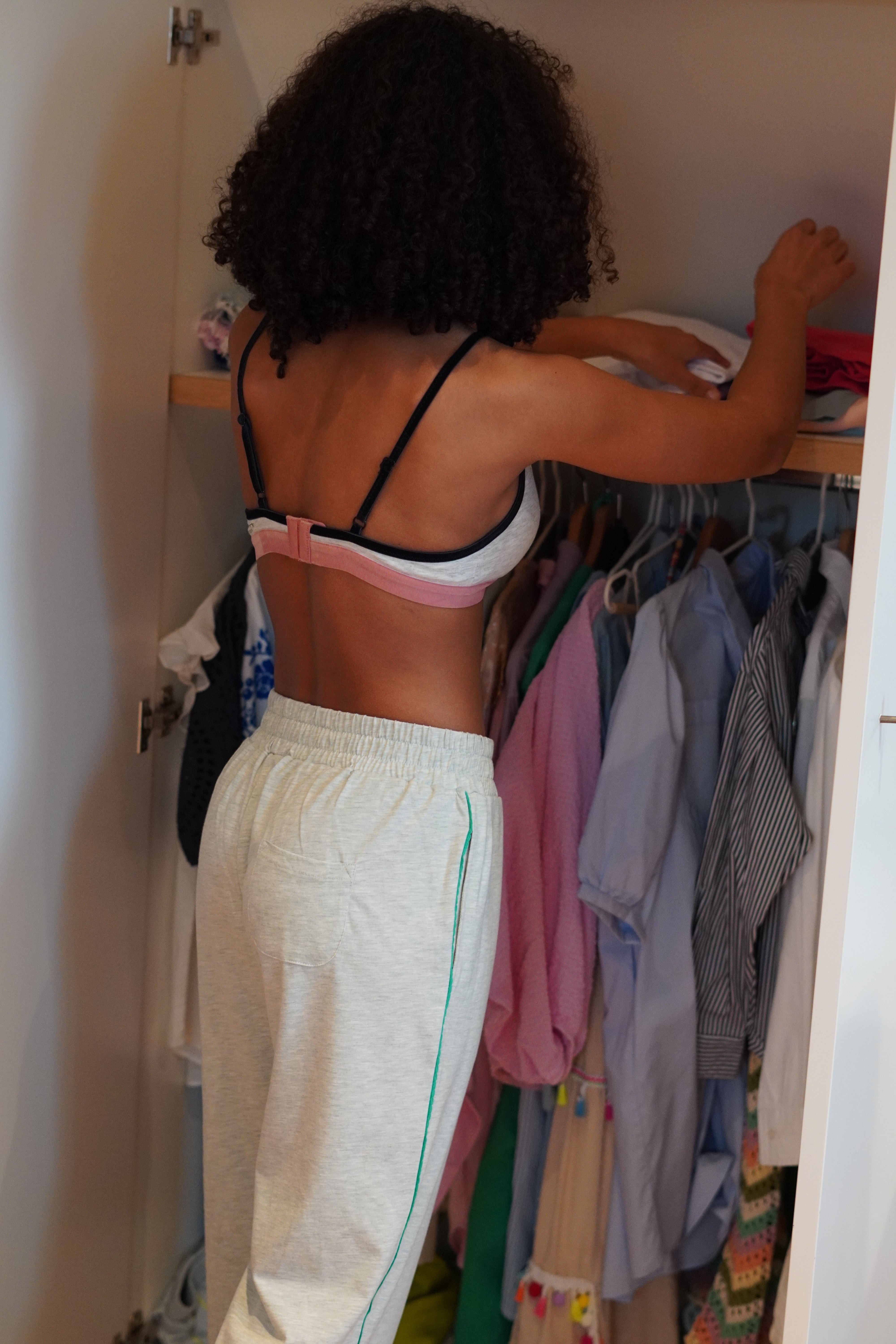 Bretelles droites Alex en gris et bleu