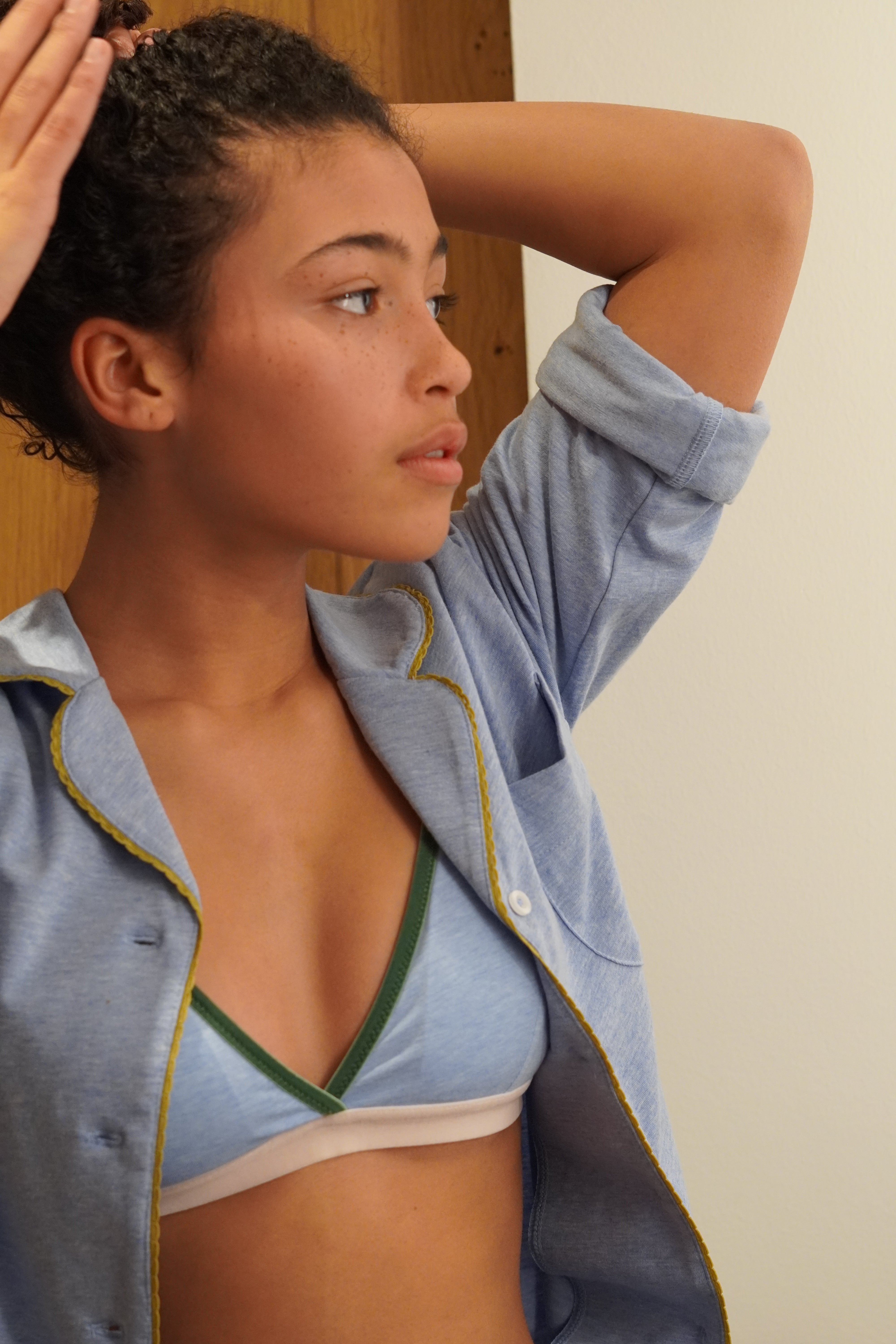 Bretelles droites Alex en bleu et vert