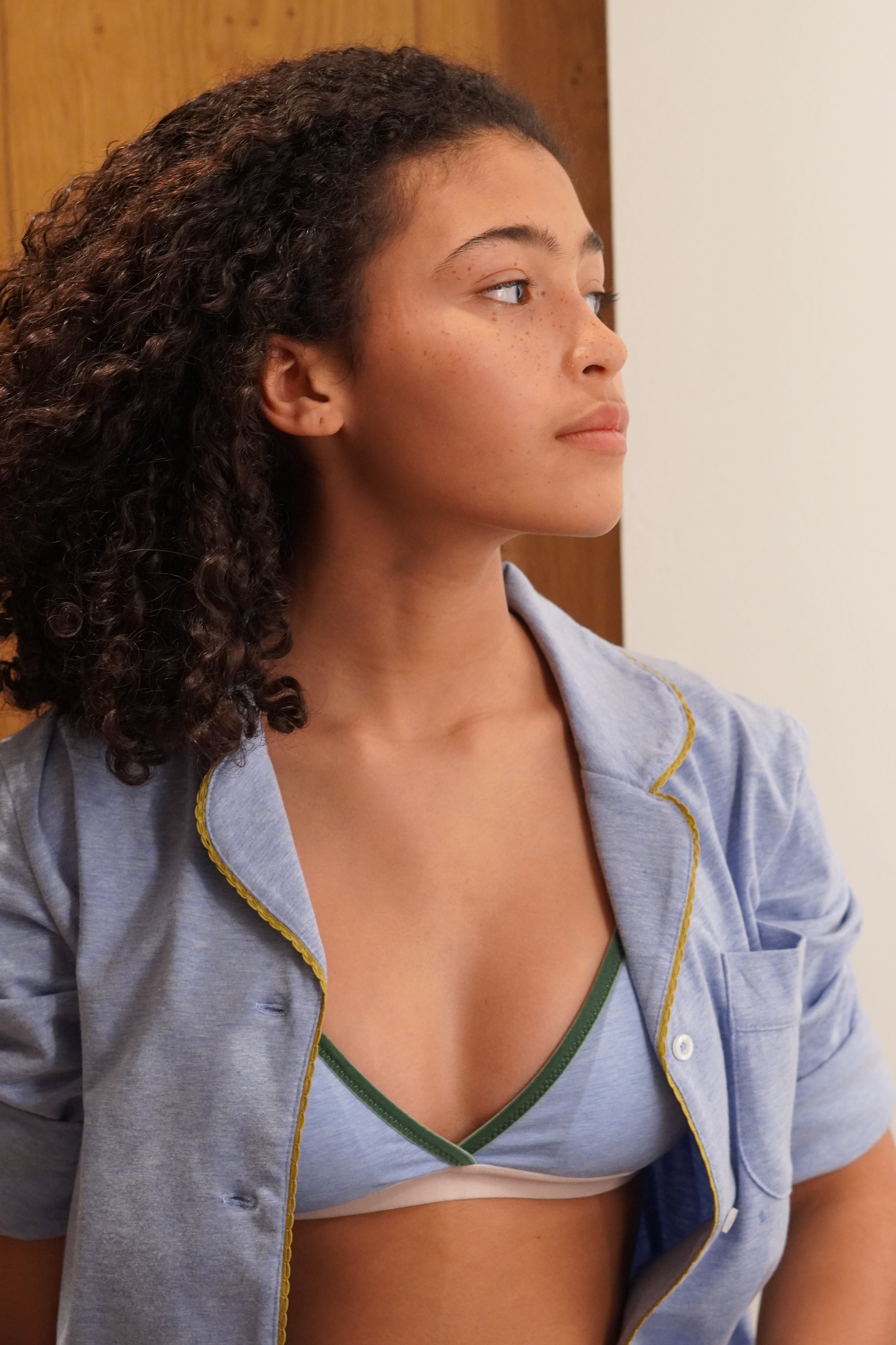 Bretelles droites Alex en bleu et vert