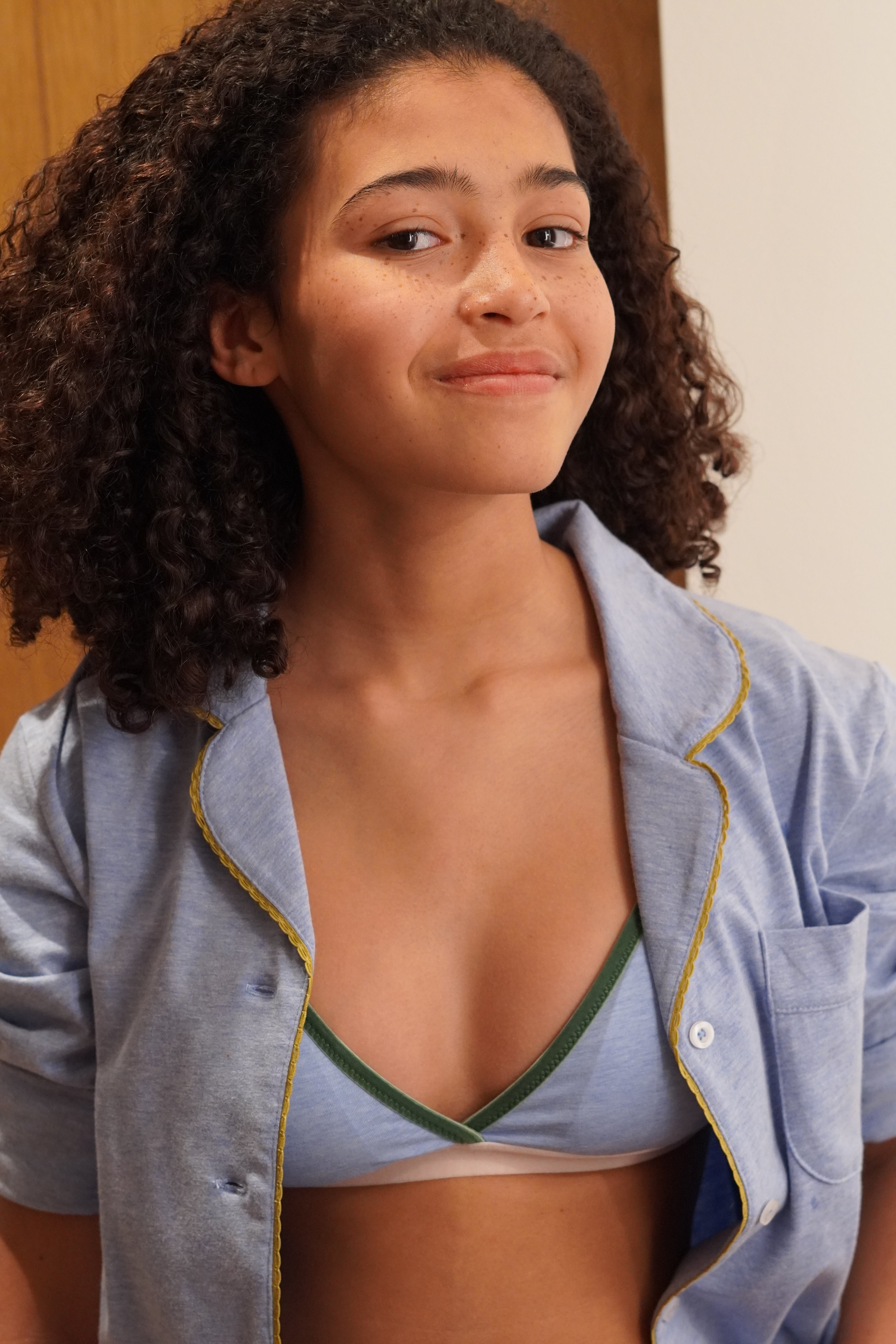 Bretelles droites Alex en bleu et vert