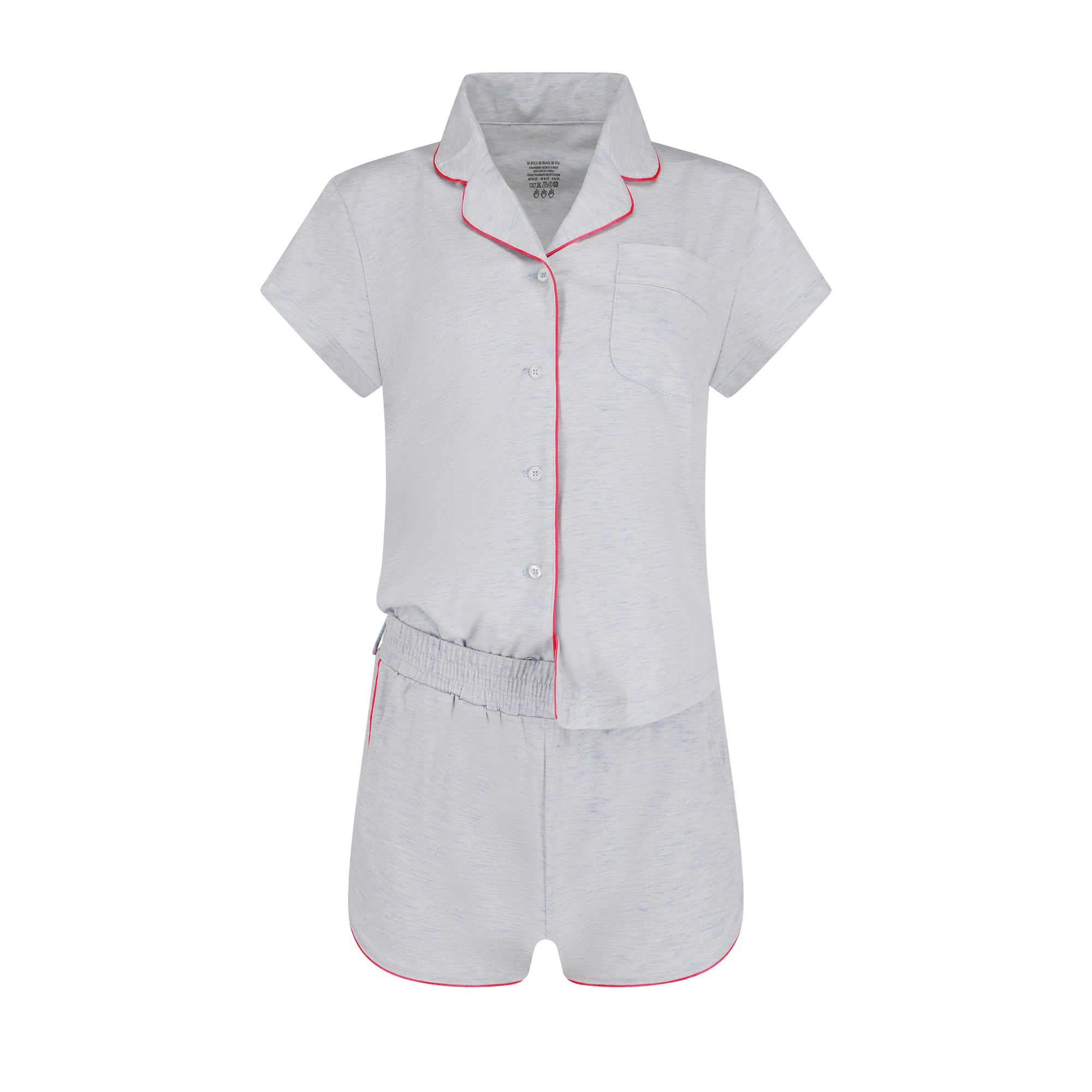 Pyjama bleu clair « Si vous pensez que mes cheveux sont en désordre, regardez ma chambre »