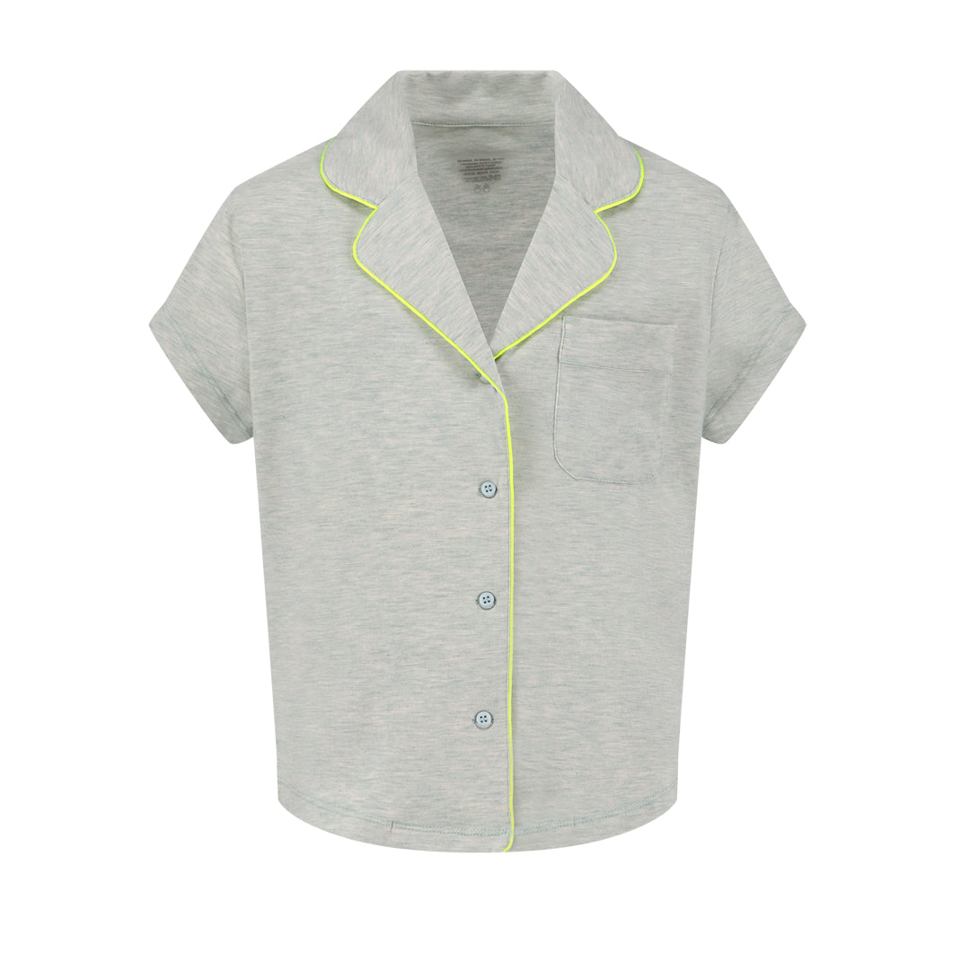 Pyjama vert clair « Les matins sont durs, grincheux est le nouveau mignon »