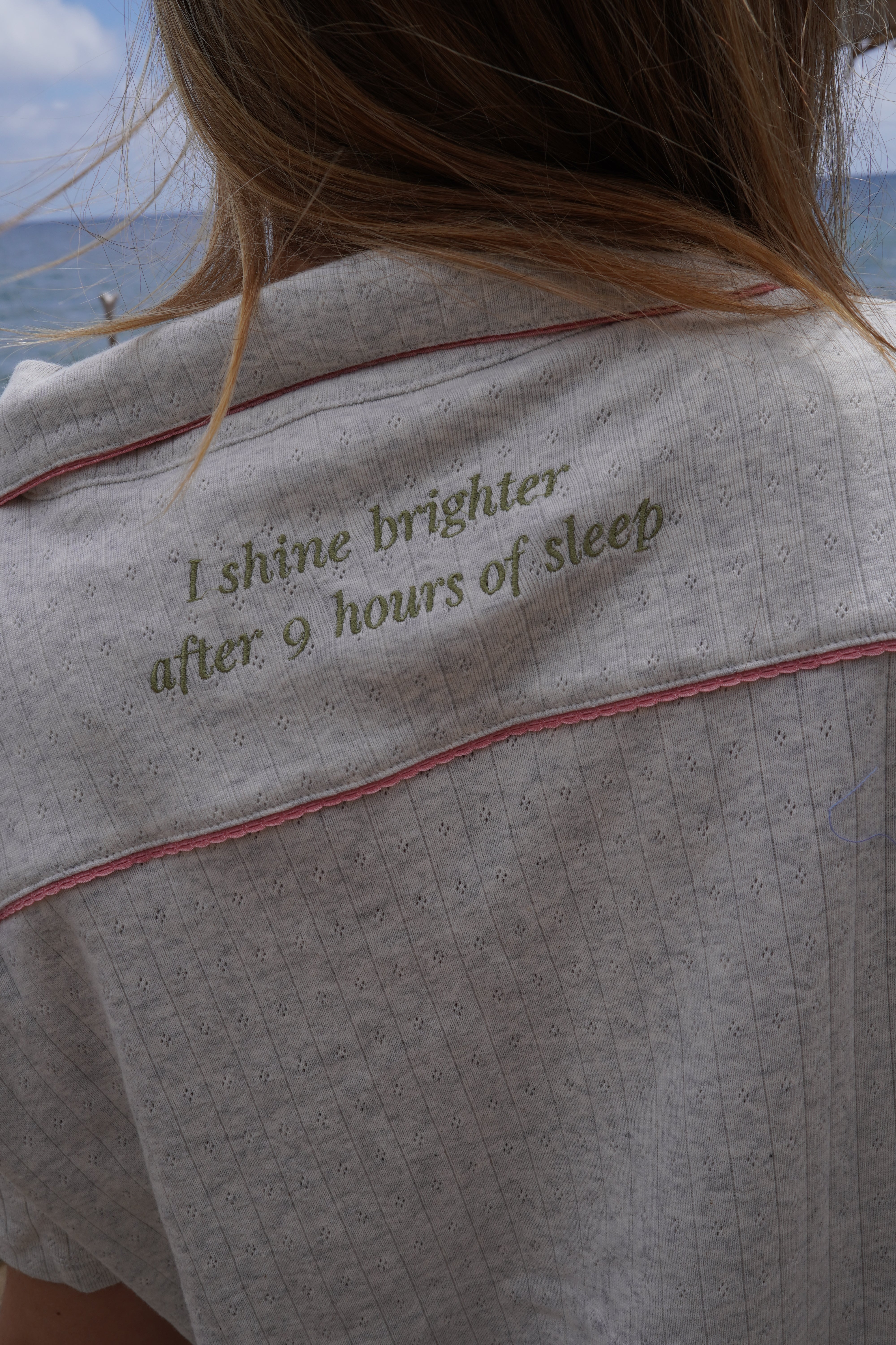 Pajama Light Grey "I shine brighter after 9 hours of sleep" (PRE-ORDER)