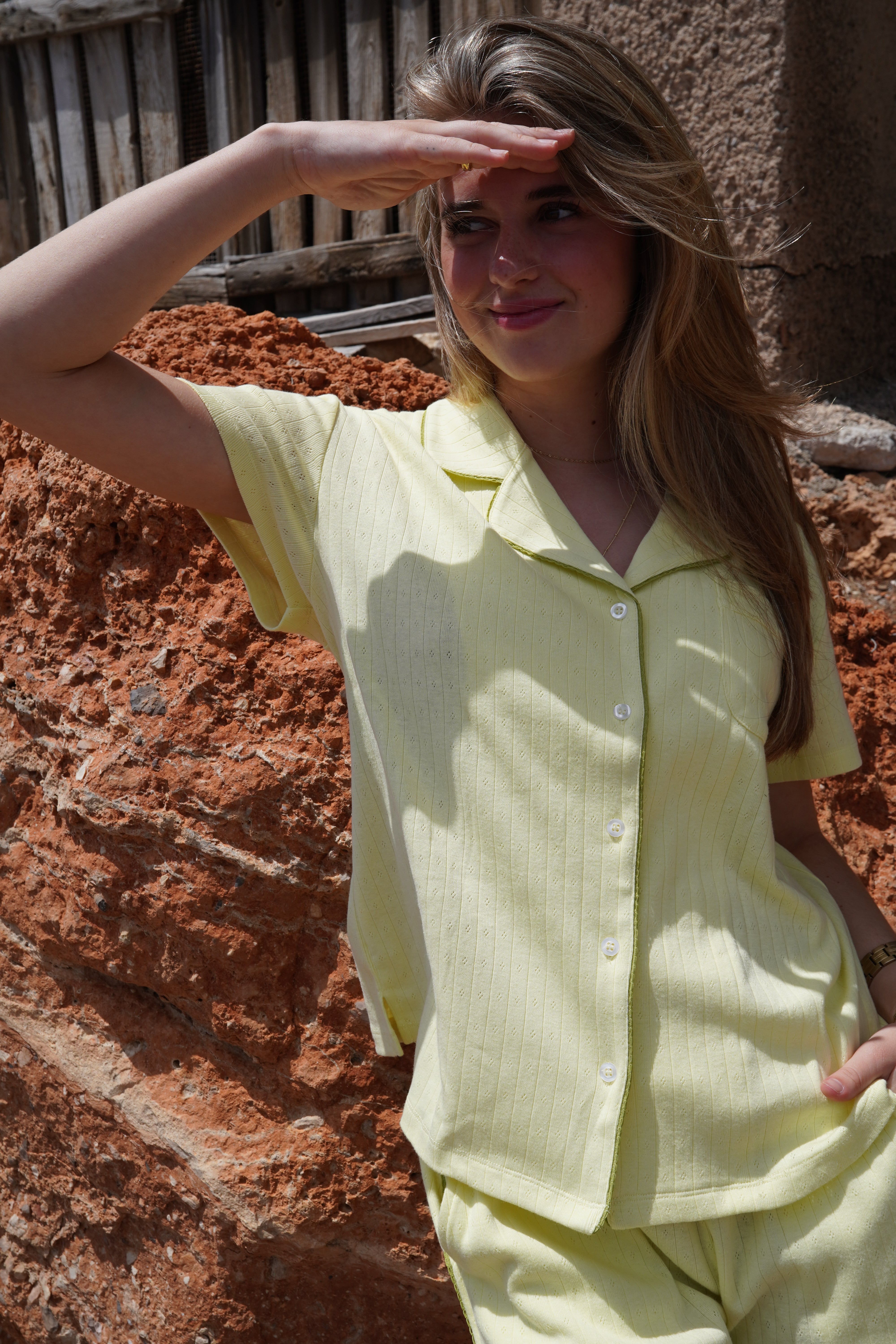 Pajama soft yellow "Not lazy, just on energy saving mode" (PRE-ORDER)